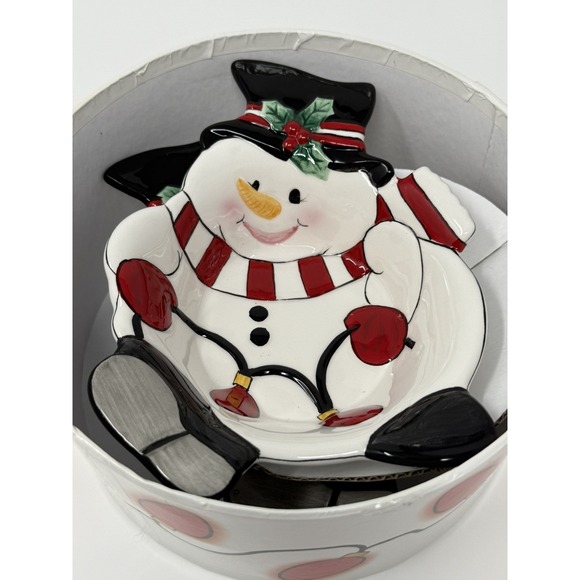 Fitz & Floyd Other - NIB FITZ AND FLOYD - 2006 Cheers Snowman Bowl Set of 2